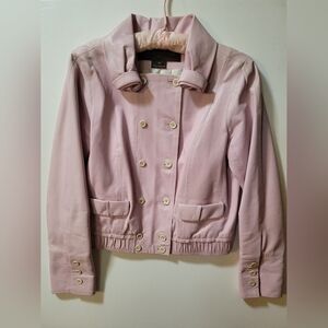 Louis Vuitton Pink Calf Leather Women's Jacket  💯Authentic